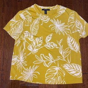 Floral Print Yellow Shirt
